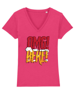 OMG! Bere! Tricou mânecă scurtă guler V Damă Evoker
