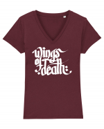 Wings of Death - white Tricou mânecă scurtă guler V Damă Evoker