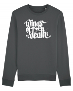 Wings of Death - white Bluză mânecă lungă Unisex Rise