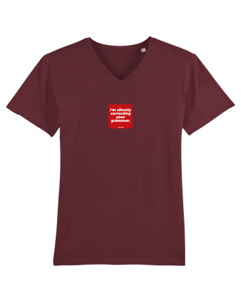 I'm silently correcting your grammar Tricou mânecă scurtă guler V Bărbat Presenter