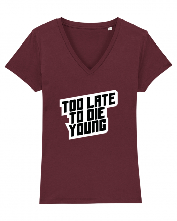 To late to die young Tricou mânecă scurtă guler V Damă Evoker