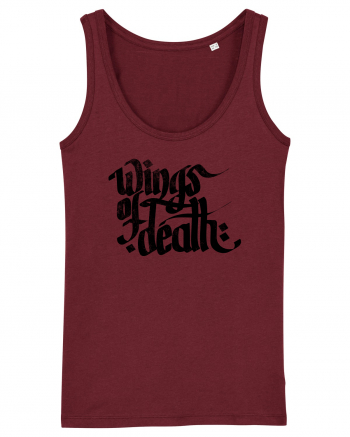 Wings of Death - grunge black Burgundy