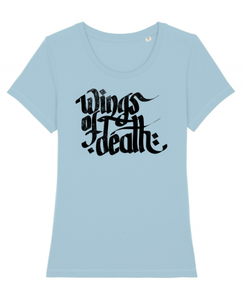 Wings of Death - grunge black Sky Blue