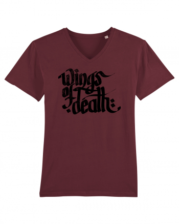 Wings of Death - grunge black Burgundy