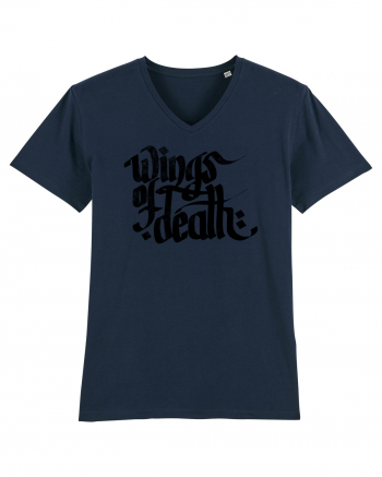 Wings of Death - grunge black French Navy