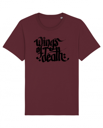 Wings of Death - grunge black Burgundy