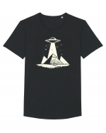 Piramide Egipt Alien encounter Tricou mânecă scurtă guler larg Bărbat Skater