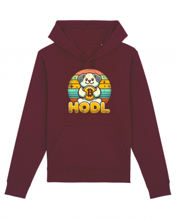 HODL crypto retro life Burgundy