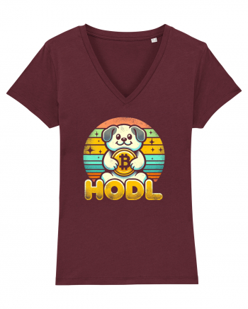 HODL crypto retro life Burgundy