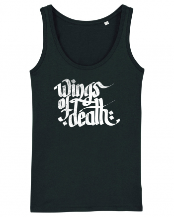 Wings of Death - grunge white Black