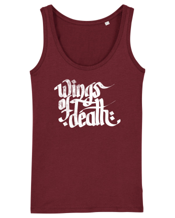 Wings of Death - grunge white Burgundy