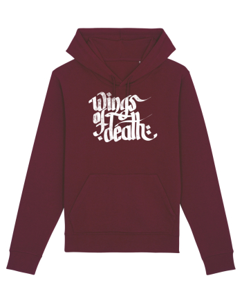 Wings of Death - grunge white Burgundy