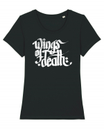 Wings of Death - grunge white Tricou mânecă scurtă guler larg fitted Damă Expresser