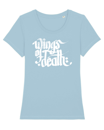 Wings of Death - grunge white Sky Blue