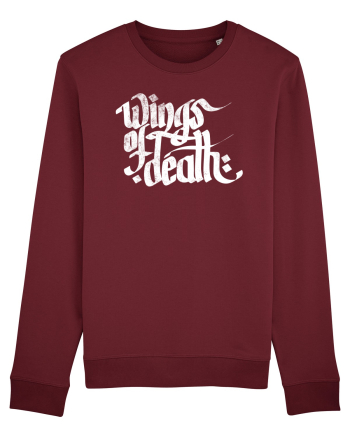 Wings of Death - grunge white Burgundy