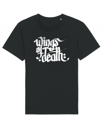 Wings of Death - grunge white Black