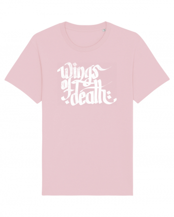 Wings of Death - grunge white Cotton Pink