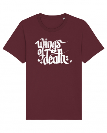 Wings of Death - grunge white Burgundy