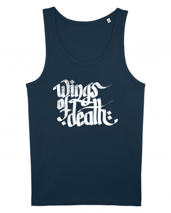 Wings of Death - grunge white Navy