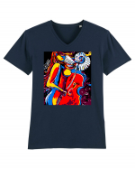 Abstract artist Tricou mânecă scurtă guler V Bărbat Presenter