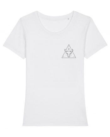 Zodiac minimalist geometric - Zodia Taur White