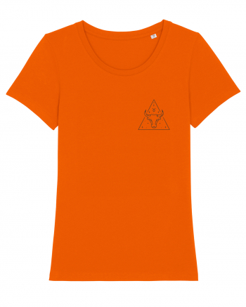 Zodiac minimalist geometric - Zodia Taur Bright Orange