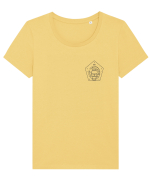 Zodiac minimalist geometric - Zodia Vărsător Tricou mânecă scurtă guler larg fitted Damă Expresser
