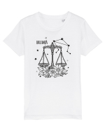 Zodiac Floral - Zodia Balanță Tricou mânecă scurtă  Copii Mini Creator