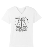 Zodiac Floral - Zodia Balanță Tricou mânecă scurtă guler V Bărbat Presenter