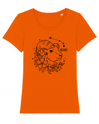 Zodiac Floral - Zodia Berbec Bright Orange