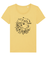 Zodiac Floral - Zodia Berbec Tricou mânecă scurtă guler larg fitted Damă Expresser