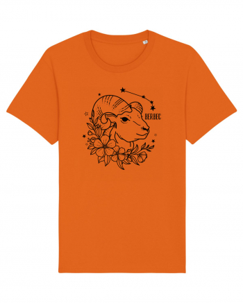 Zodiac Floral - Zodia Berbec Bright Orange