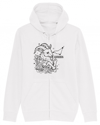 Zodiac Floral - Zodia Capricorn White