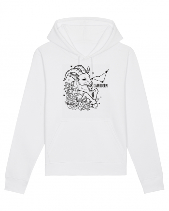 Zodiac Floral - Zodia Capricorn White