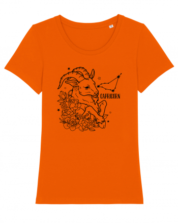 Zodiac Floral - Zodia Capricorn Bright Orange