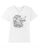 Zodiac Floral - Zodia Capricorn Tricou mânecă scurtă guler V Bărbat Presenter