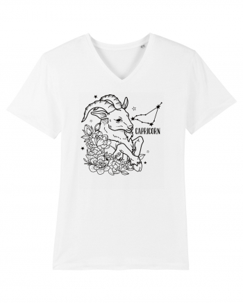 Zodiac Floral - Zodia Capricorn White