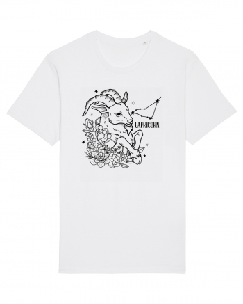 Zodiac Floral - Zodia Capricorn White