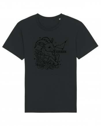 Zodiac Floral - Zodia Capricorn Black