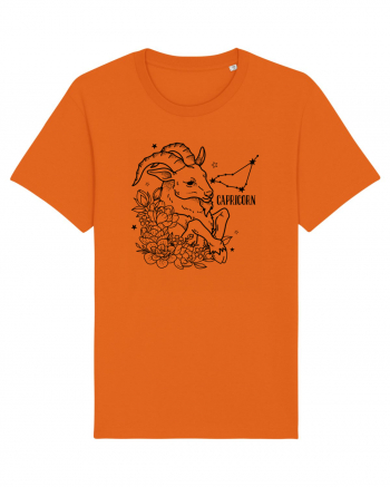 Zodiac Floral - Zodia Capricorn Bright Orange