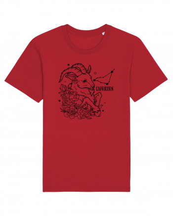 Zodiac Floral - Zodia Capricorn Red