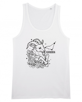 Zodiac Floral - Zodia Capricorn White