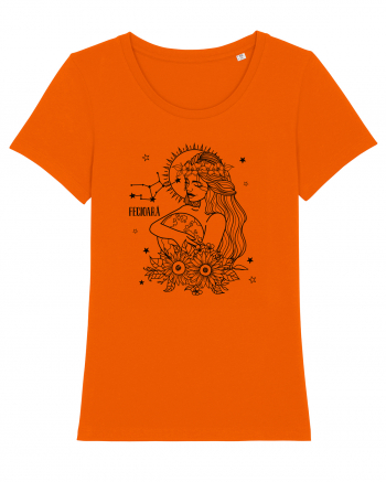 Zodiac Floral - Zodia Fecioară Bright Orange