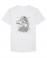 Zodiac Floral - Zodia Fecioară Tricou mânecă scurtă guler larg Bărbat Skater