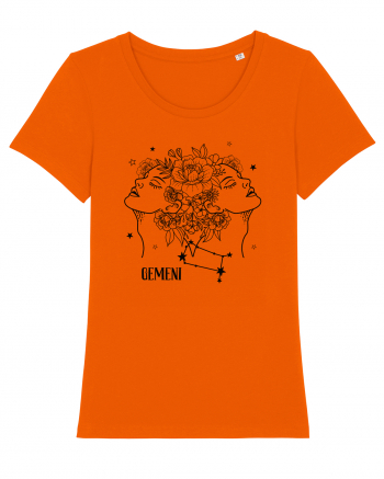 Zodiac Floral - Zodia Gemeni Bright Orange