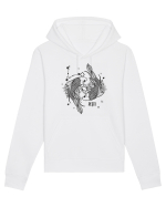 Zodiac Floral - Zodia Pești Hanorac Unisex Drummer