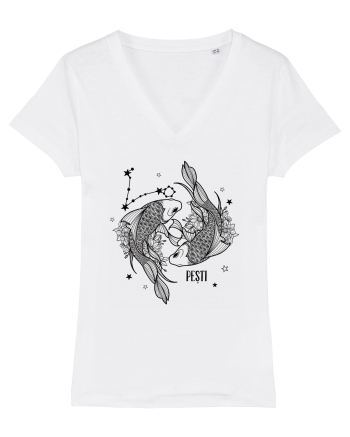Zodiac Floral - Zodia Pești White