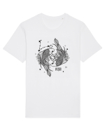 Zodiac Floral - Zodia Pești Tricou mânecă scurtă Unisex Rocker