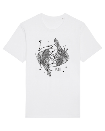 Zodiac Floral - Zodia Pești White