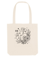 Zodiac Floral - Zodia Rac Sacoșă textilă